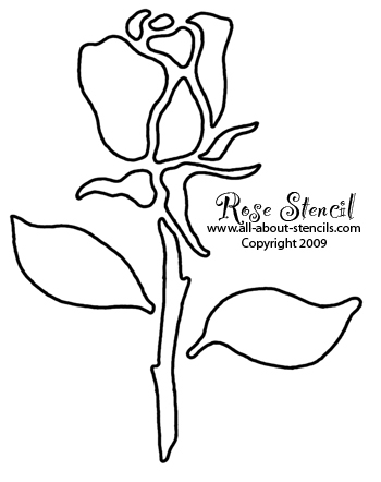 Rose Stencil  Free Stencil Gallery