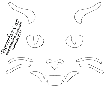 cat head stencil designs