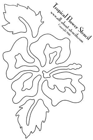 Paint This Tropical Flower Stencil into Your Rain Forest Scene