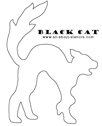 Black Cat Stencil from www.all-about-stencils.com